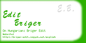 edit briger business card